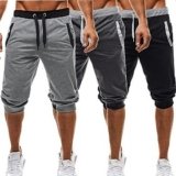 Men’s Sweat Shorts Running Shorts Capri Pants Patchwork Drawstring Plain Daily Holiday Going out Streetwear Basic Black Light Grey Micro-el