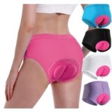 Arsuxeo Women’s Cycling Under Shorts Bike Underwear Shorts Padded Shorts Chamois Bottoms Breathable 3D Pad Sweat-wicking Sports Solid Color