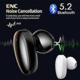 TWS Wireless Headphone Mini Single Sports Bluetooth 5.2 Earphone Wireless Gaming Earbuds Stereo ENC Noise Cancellation With Mic