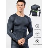 Men’s Compression Shirt Running Shirt Long Sleeve Base Layer Spandex Breathable Quick Dry Moisture Wicking Fitness Gym Workout Running Spor